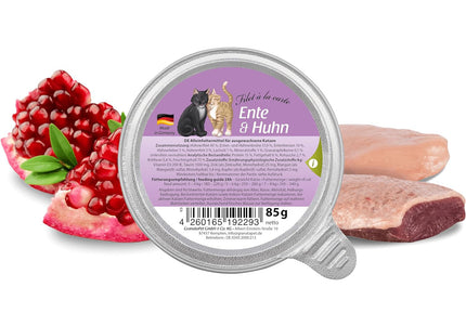 GranataPet Filet à la Carte Duck and Chicken – Tender Wet Cat Food Fillets in Sauce, 6x85g