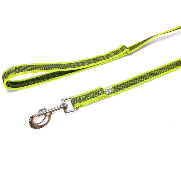 Julius K9 Color & Gray Supergrip Leash – Anti-Slip Neon Yellow, 120cm x 14mm, Ergonomic Handle