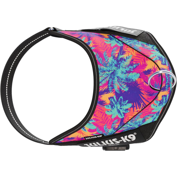 Julius-K9 Power & More Harness Vibe – Adaptive Leash Ring, Palm Tree Pattern, XS Size
