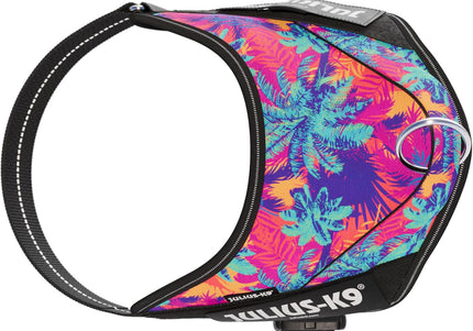 Julius-K9 Power & More Harness Vibe – Adaptive Leash Ring, Palm Tree Pattern, XS Size