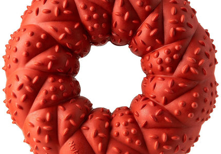 Nylabone Braided Ring Chew Toy – Strong Rubber, Beef Aroma, 9.6cm Durable Design