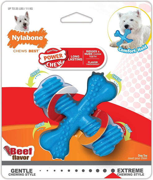 Nylabone Extreme X Shaped Beef Chew – Large Durable Hard Chew, Beef Flavor