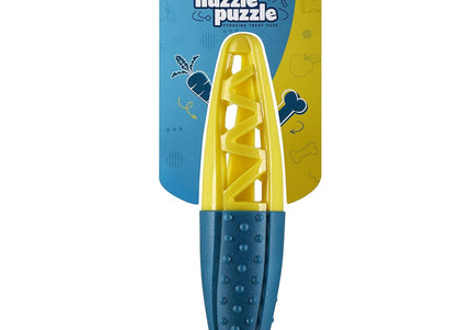 Nuzzle Puzzle Stick 23cm – Bouncing Floating Squeaker Toy with Treat Holder, Durable Design