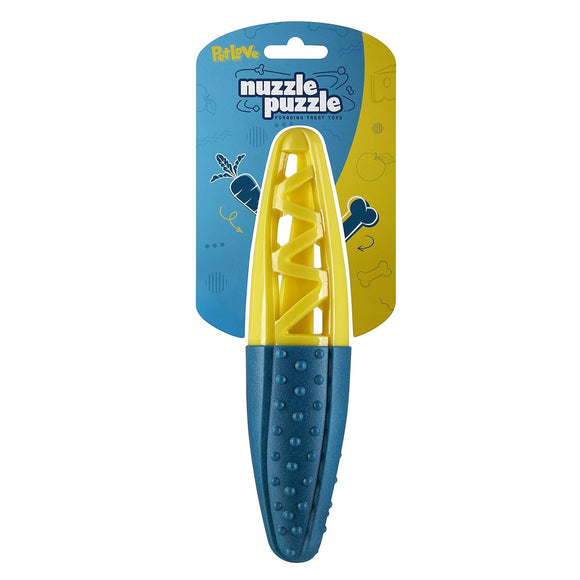 Nuzzle Puzzle Stick 23cm – Bouncing Floating Squeaker Toy with Treat Holder, Durable Design