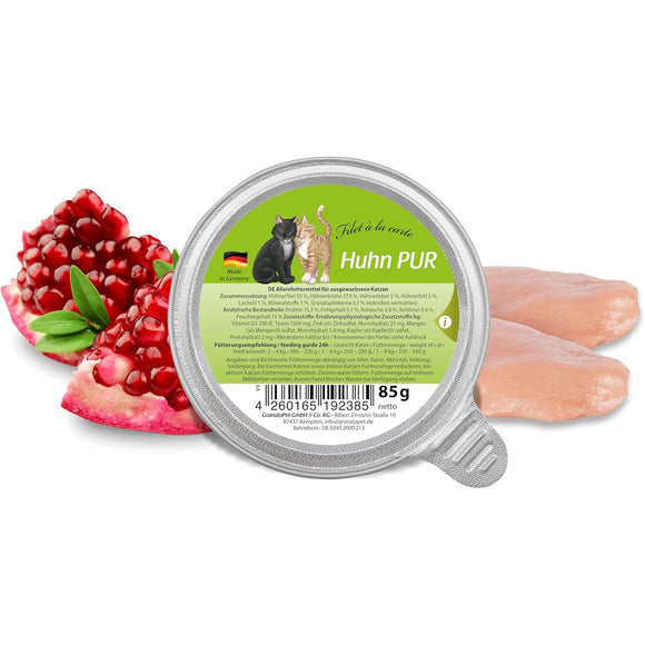 GranataPet Filet à la Carte Chicken Pur – Tender Chicken Fillets in Natural Juices, 85g Can