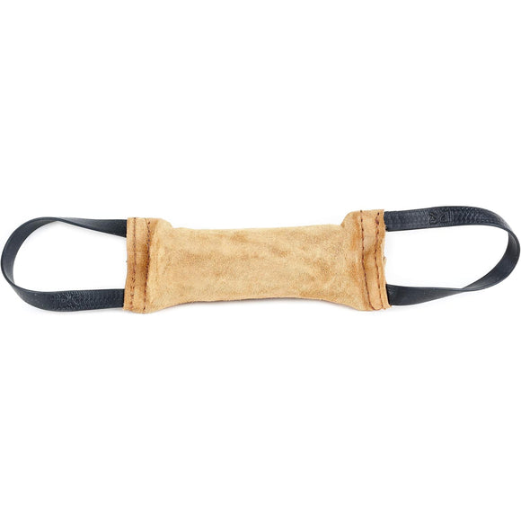 Julius-K9 Leather Tug Toy – Durable 25cm Training Aid with Dual Handles