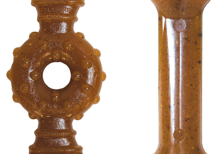 Nylabone Puppy Bone and Ring Bone – Soft Chicken-Flavored Chew Set, Twin Pack