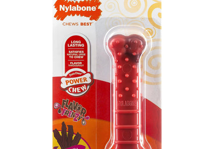 Nylabone Extreme Textured Beef Jerky Bone – Large Durable Dental Chew, Dried Beef Flavor