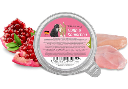 GranataPet Filet à la Carte Chicken and Rabbit Wet Cat Food – Tender Fillets in Natural Sauce, 6x85g