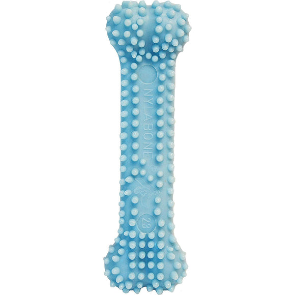 Nylabone Puppy Dental Bone Chicken XS – Safe Chew Toy, Chicken Scented, Blue, Gentle Cleaning