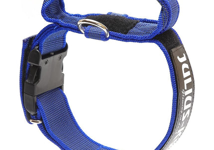 Julius K9 Color&Gray Collar with Handle – 40mm Wide, Safety Lock, Black, Durable Design