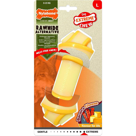 Nylabone Extreme Knot Bone – Durable Bacon and Cheese Flavored Chew, Medium Size