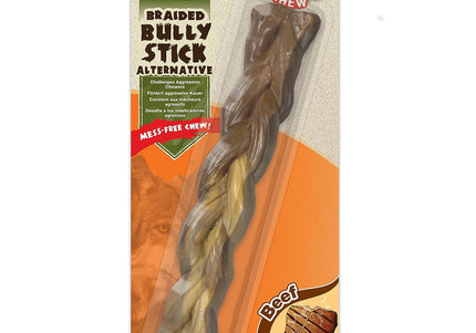 Nylabone Extreme Bully Stick Braided L – Durable Beef-Flavored Braid-Shaped Chew Toy