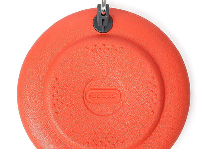 Dexas Off-Leash Frisbee Flyer – Floating Durable Dog Disc with Carabiner Attachment