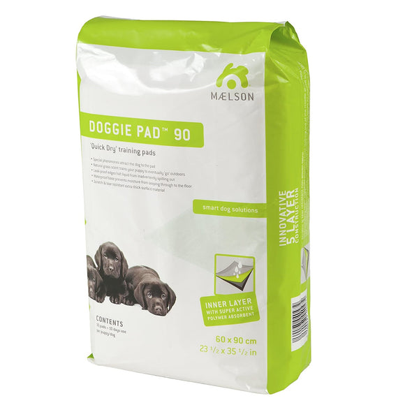 Maelson Doggie Pad 90 Quick-Drying Absorbent Pads 90x60cm, 10 Pack – Hygienic Training Solution