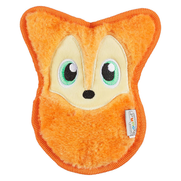 Outward Hound Durablez Fox Squeaky Toy – 16cm Unfilled Orange Plush, Durable Design