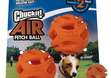 Chuckit! Breathe Right Fetch Ball Small – Soft Mesh Design, 2 Pack for Easy Carrying