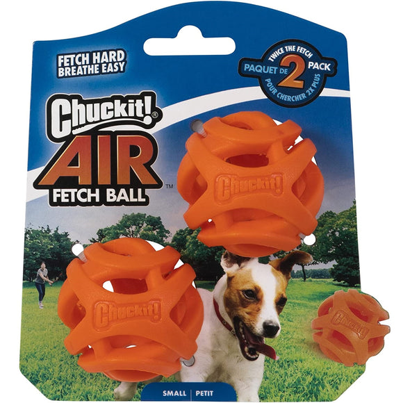 Chuckit! Breathe Right Fetch Ball Small – Soft Mesh Design, 2 Pack for Easy Carrying