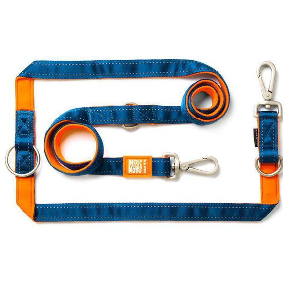 Max&Molly Matrix Orange Multi-Leash – Adjustable Reflective Dog Leash, 200cm, XS Size