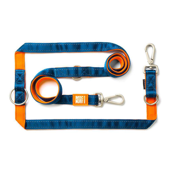 Max&Molly Matrix Orange Multi-Leash – Adjustable Reflective Dog Leash, 200cm, XS Size