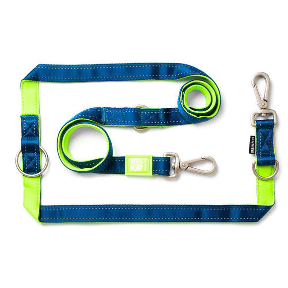 Max&Molly Matrix Multi-Leash Lime Green – Adjustable Reflective Dog Leash, 200cm Large