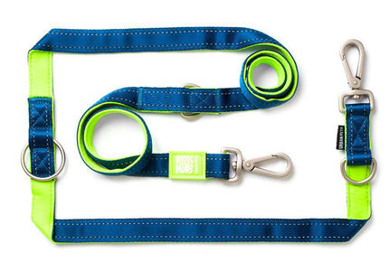 Max&Molly Matrix Multi-Leash Lime Green – Adjustable Reflective Dog Leash, 200cm Large