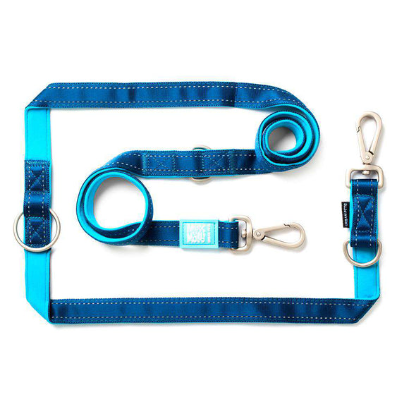Max&Molly Matrix Sky Blue Multi-Leash – Adjustable Reflective Dog Leash, 200cm, Large