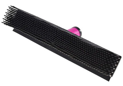 V7 Rubber Grooming Broom – Telescopic Pole, Innovative Red Design, Efficient Hair Removal