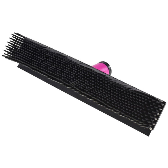 V7 Rubber Grooming Broom – Telescopic Pole, Innovative Red Design, Efficient Hair Removal