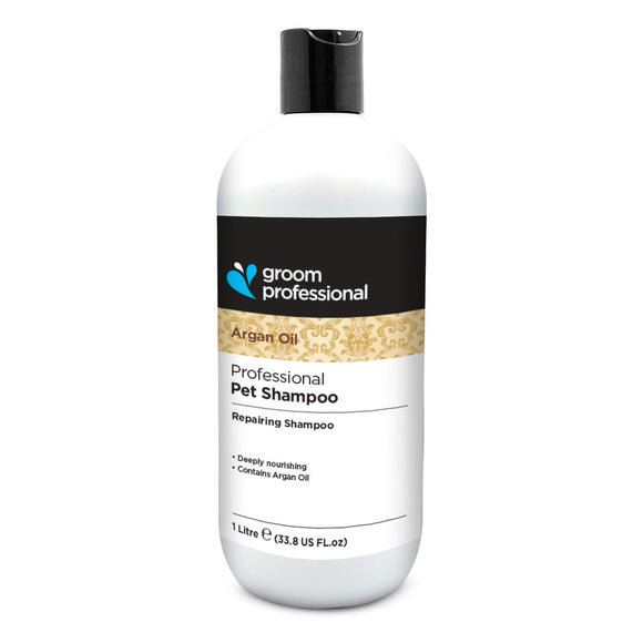 Groom Professional Argan Oil Shampoo – Moisturizing Concentrate with Nourishing Formula, 1L