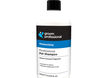 Groom Professional Coconut Moisturizing Shampoo – Concentrated 1:10 Formula, 350ml Bottle