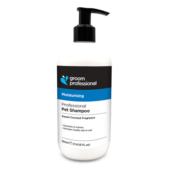 Groom Professional Coconut Moisturizing Shampoo – Concentrated 1:10 Formula, 350ml Bottle