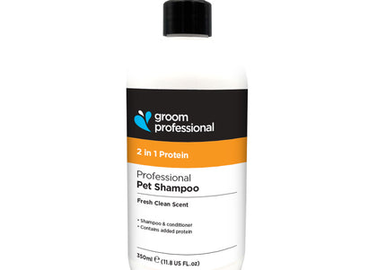 Groom Professional 2in1 Protein Shampoo – Conditioning Formula with Protein, 1:10 Concentrate, 350ml