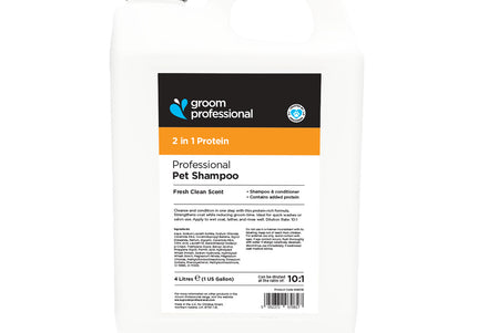 Groom Professional 2in1 Protein Shampoo and Conditioner – Concentrated 1:10 Formula, 4L