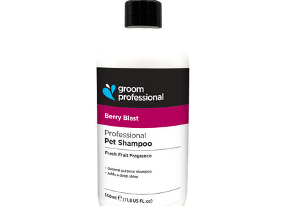 Groom Professional Berry Blast Shampoo – Concentrated Cleansing Formula with Blackberry and Raspberry Extract, 350ml
