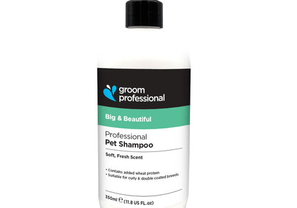 Groom Professional Big & Beautiful Volumising Shampoo – Concentrated Formula for Thick and Double Coats, 350ml