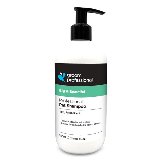 Groom Professional Big & Beautiful Volumising Shampoo – Concentrated Formula for Thick and Double Coats, 350ml