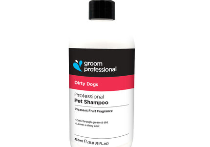 Groom Professional Dirty Dogs Deep-Cleaning Shampoo – Concentrated 1:20 Formula, 350ml Bottle