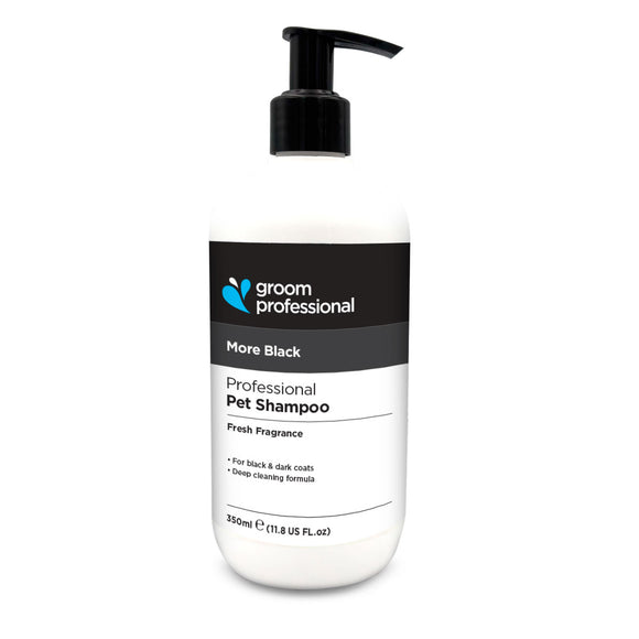 Groom Professional More Black Shampoo – Color-Enhancing Formula for Dark Coats, 350ml