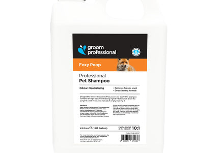 Groom Professional Foxy Poop Shampoo – Concentrated Heavy Dirt and Odor Remover, 4L
