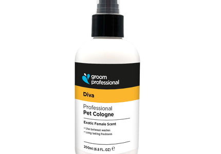 Groom Professional Diva Cologne – Long-Lasting Scented Eau de Toilette, 200ml Spray Bottle