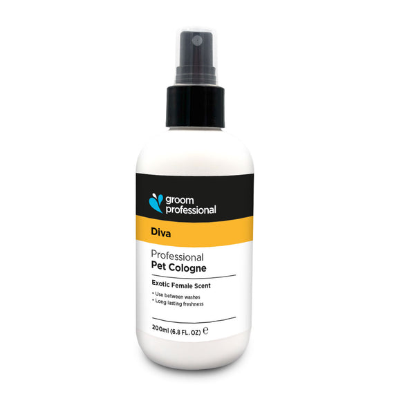 Groom Professional Diva Cologne – Long-Lasting Scented Eau de Toilette, 200ml Spray Bottle