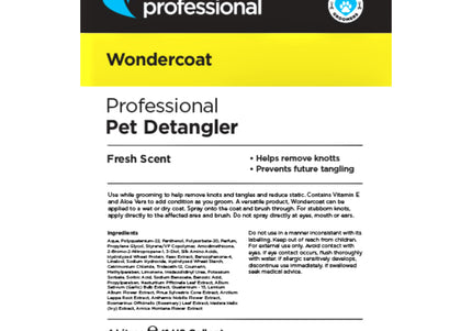 Groom Professional Wondercoat Detangling and Conditioning Spray 4L – Nourishing Coat Care Formula