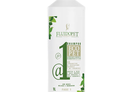FluidoPet EcoPet Sebum Regulator & Degreasing Shampoo – Concentrated Cleansing Formula, Regulates Coat Oils