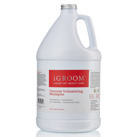 iGroom Vavoom Volumizing Shampoo – Concentrated 1:8 Formula, 3.8L, Enhances Coat Volume