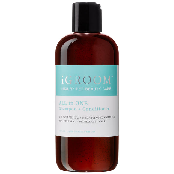 iGroom All in One Shampoo and Conditioner – Concentrated 1:16 Formula, 473ml Bottle
