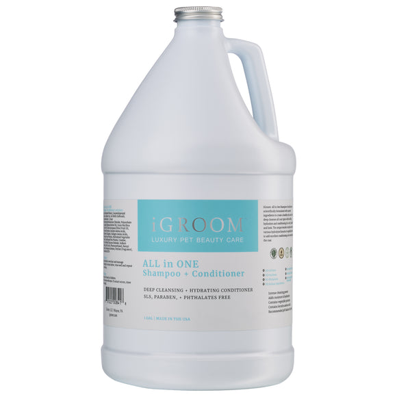 iGroom All in One Shampoo & Conditioner – Concentrated 1:16 Formula, 3.8L, Cleanses and Softens Coats