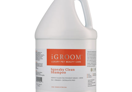 iGroom Squeaky Clean Shampoo – Gentle Concentrate 1:16, 3.8L, for Sensitive Skin, Deep Cleansing