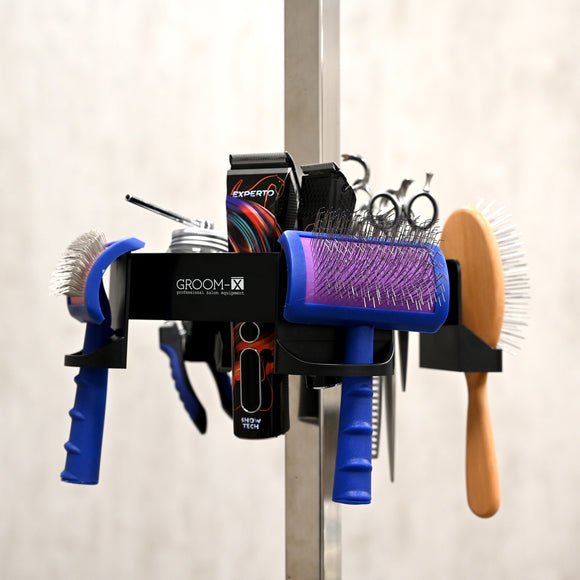 Groom-X Handy Tool Holder Deluxe Black – Ergonomic Grooming Organizer with Arm Attachment