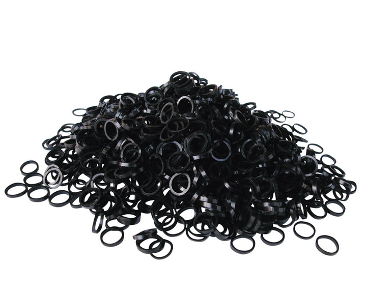 Show Tech Latex Rubber Bands – Black, 0.8 cm Diameter, 1000 Pack, Durable and Flexible